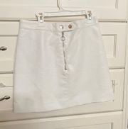 white leather skirt