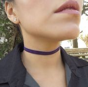 Bright purple velvet choker necklace adjustable 💜 90s y2k