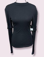 Nwt FREE PRESS - turtleneck sweater lightweight black Sz L