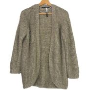 Kensie - Tan, Open Front Eyelash Cardigan - S