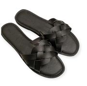 Black Winnie Woven One Band Sandal. Sz. 9.5