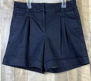 Ann Taylor Factory Size Medium Dark Blue Denim Wash Shorts w/Mock Front …