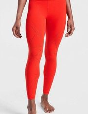 Athleta  Women's Red Elation Lasercut Perforated 7/8 Leggings Timeless Red XXS