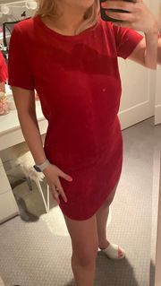Red Suede Dress