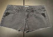 Denim Black Shorts