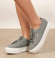 Gray Platform Sneakers