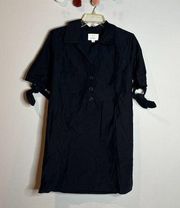 Lost + Wander navy blue collared shift dress