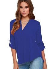 ✨ Halogen button down royal blue blouse ✨