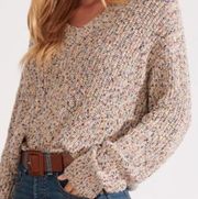 Veronica Beard Crosby Sweater V-neck Cotton Knit Pullover XS