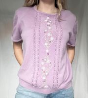 Alfred Dunner Embroidered Knit Top