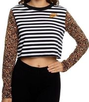 Nike Stripped Leopard Crop Top