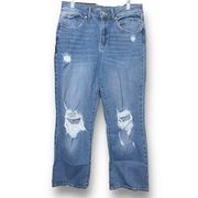 Rewash Distressed Straight Leg Ankle Jeans Size 28