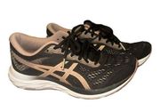 ASICS Womens Gel-Excite 6 Black/Pink Running Shoes, Size 7.5