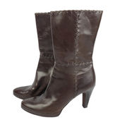 Antonio Melani Y2K Dixie Brown Leather Heeled Boots 9.5