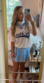 Light Blue Pleated Tennis Skirt 