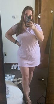 purple t shirt dress