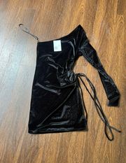 Black velour  Bodycon Dress