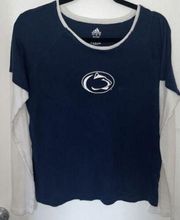 Adidas  Penn State Lions Long Sleeve T-Shirt Large