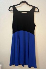 APT 9 Cobalt Blue & Black A-Line Dress - Women’s LP