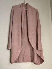Leith Womens XS Open Front Long Cardigan Sweater With Pockets wool blend