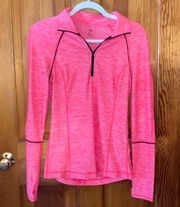 EUC  Pink/Coral Quarter Zip Workout Jacket, Size XS