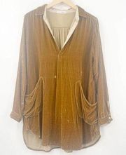 FREE PEOPLE x CP SHADES She's Got It Dress Tunic Velvet RARE One of a Kind Small