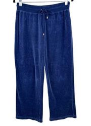 Lizwear by Liz Claiborne Royal Blue Velour Capri Sweatpants Size Medium