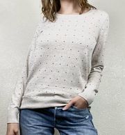 Maison Jules Light Grey Polka Dot Sweater