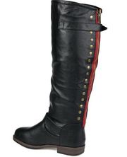 Journee Collection Spokane Wide Calf Motorcycle black Boots Size 10