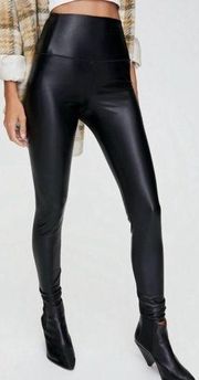 🆕 NWOT Wilfred Free Aritzia Daria Faux Leather Leggings Pants Vegan Black Small