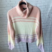 MM By My Michelle Pastel Cowl Neck Knit Sweater Size Medium