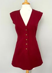 10 Crosby Maroon Burgundy Vneck Dress