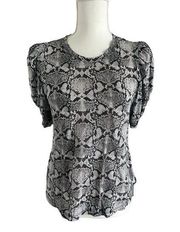 ALC Gray Black Snake Print Top Size Small