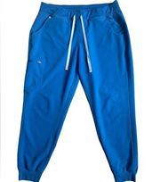 Figs Zamora Scrub Pants Women's XL Blue Jogger Mid Rise 6 Pockets