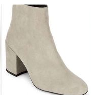 Stuart Weitzman Beige Bacari Suede Chunky-Heel Bootie Sz EU38/US 8