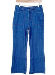 Soft Surroundings Blue Wide Leg Lightweight Jeans Sz 4P