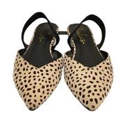 Lulus Polka Dot Slingback Pointed Flats Size 8