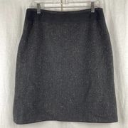 AKRIS Cashmere A-Line Skirt in Black