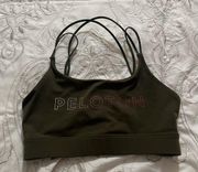 Peloton army green Strappy sport bra size small