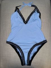 Better Be Weave It One Piece Swimsuit L Blue