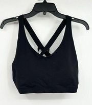 Prana Black Veranda Strappy Sports Bra Size Large L