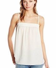 Vince Gesso Ivory 100% Silk Tank Top Size Large
