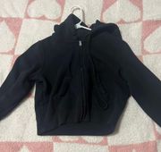 Black Cropped Hoodie