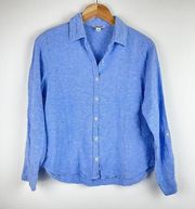 Orvis Womens Button Up Long Sleeve Linen Blend Shirt - S/XS