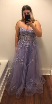 Purple Tulle Prom Dress