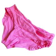 Luli Fama Bachelorette Ruffle Full Pink Bikini Bottom nwt