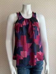 Marc by Marc Jacobs Geometric Print Mod Button Tank Top sz XS PW4