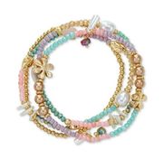 Style & Co 4-Pc. Set Bead Stretch Bracelets in Multicolor MSRP $25 NWT