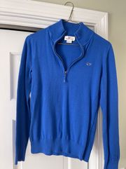 Blue Quarter Zip Sweater