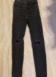 American Eagle  black ripped jeans